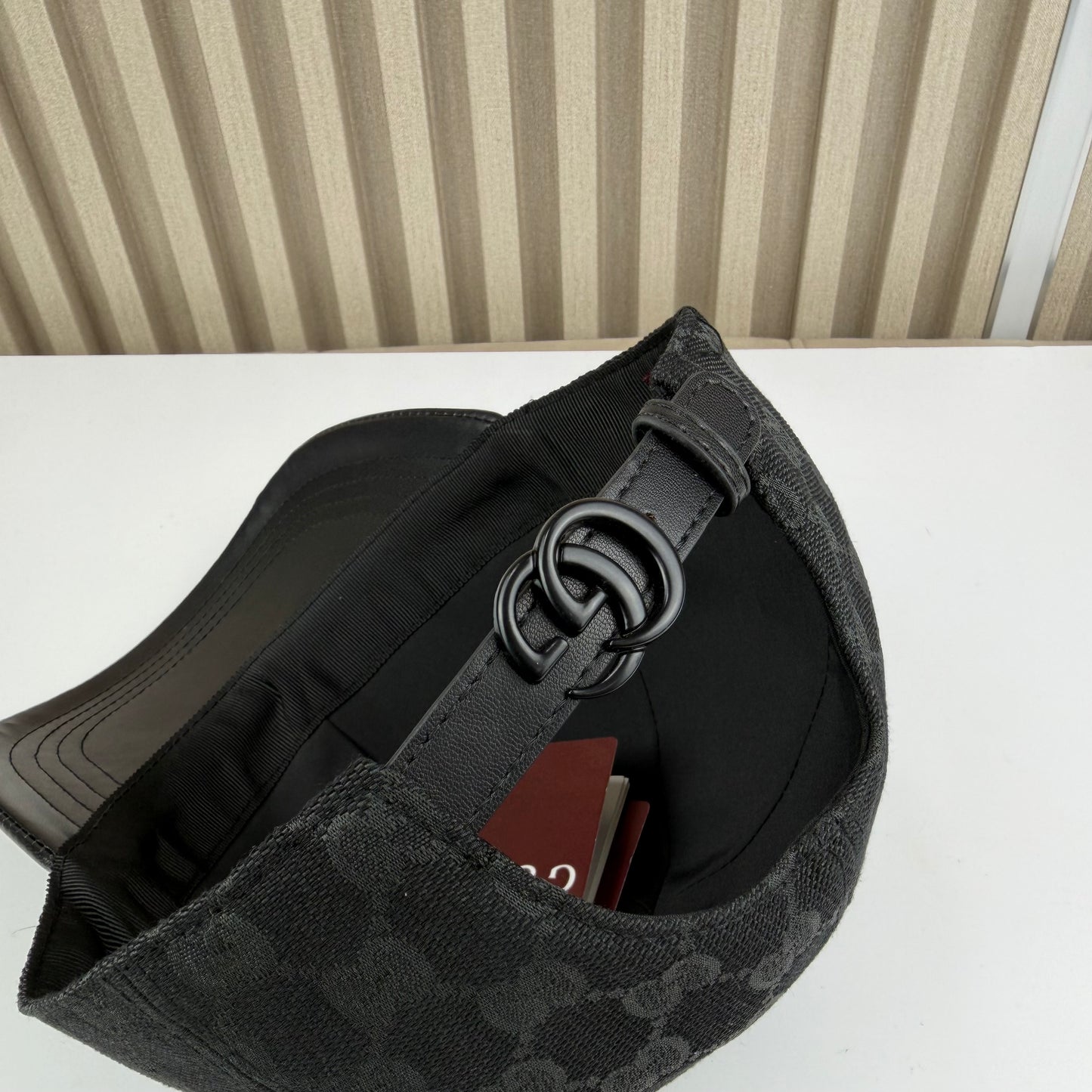 CASQUETTE GG & LEATHER QUALITÉ TRIPLE A - AAA BLACK BLACK G282