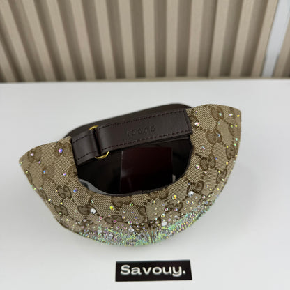 CASQUETTE GG & DIAMANT QUALITÉ TRIPLE A - AAA MARRON G288