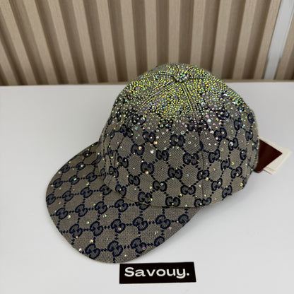 CASQUETTE GG & DIAMANT QUALITÉ TRIPLE A - AAA BLEU G286