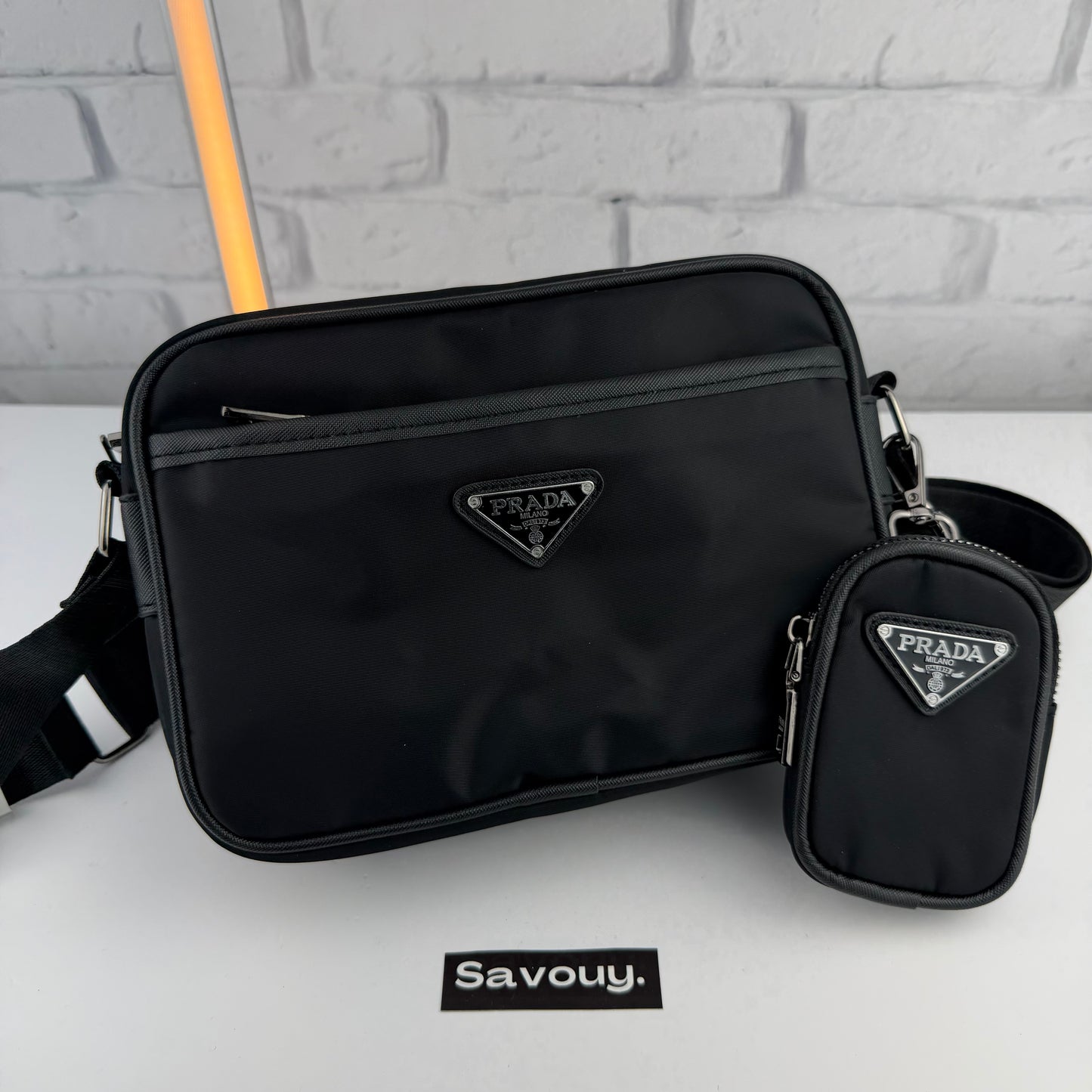 SACOCHE PRADA 2 PIÈCES QUALITÉ SUPÉRIEURE P154
