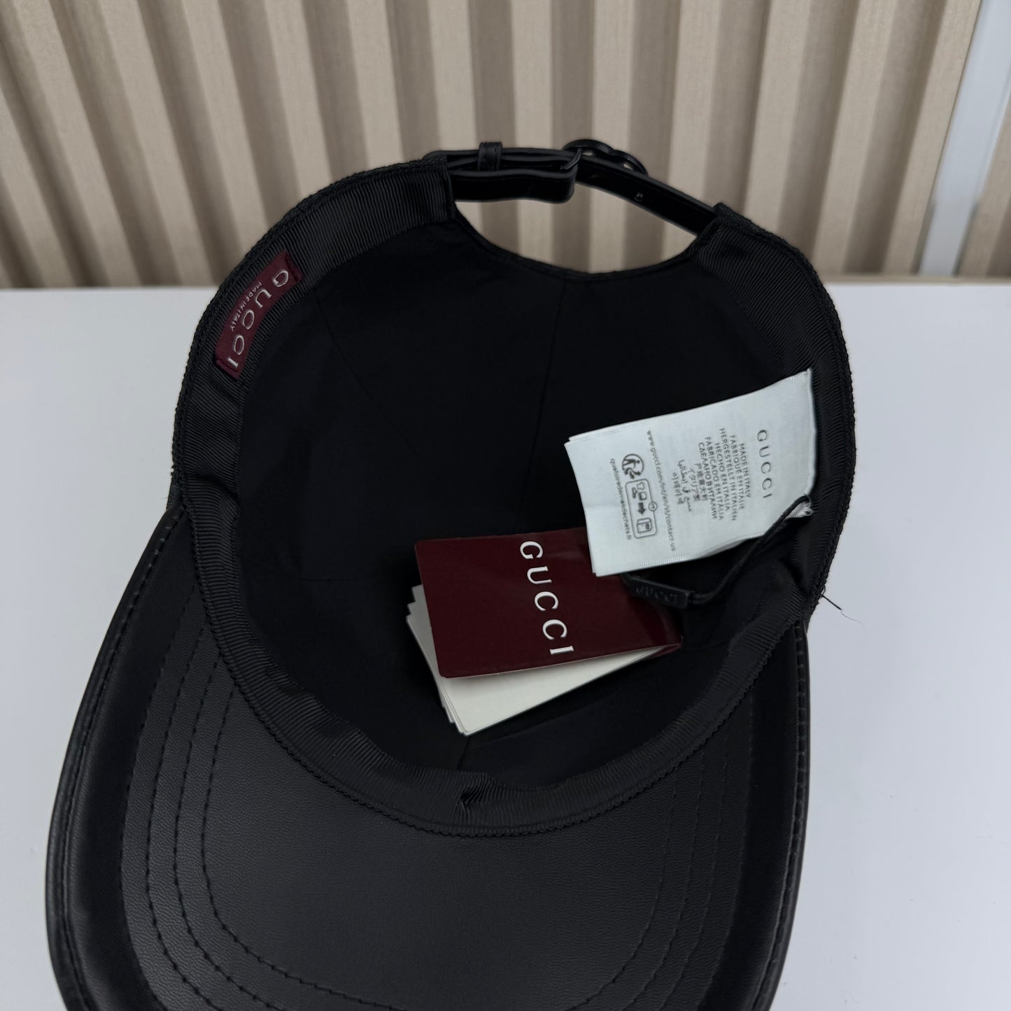 CASQUETTE GG & LEATHER QUALITÉ TRIPLE A - AAA BLACK BLACK G282
