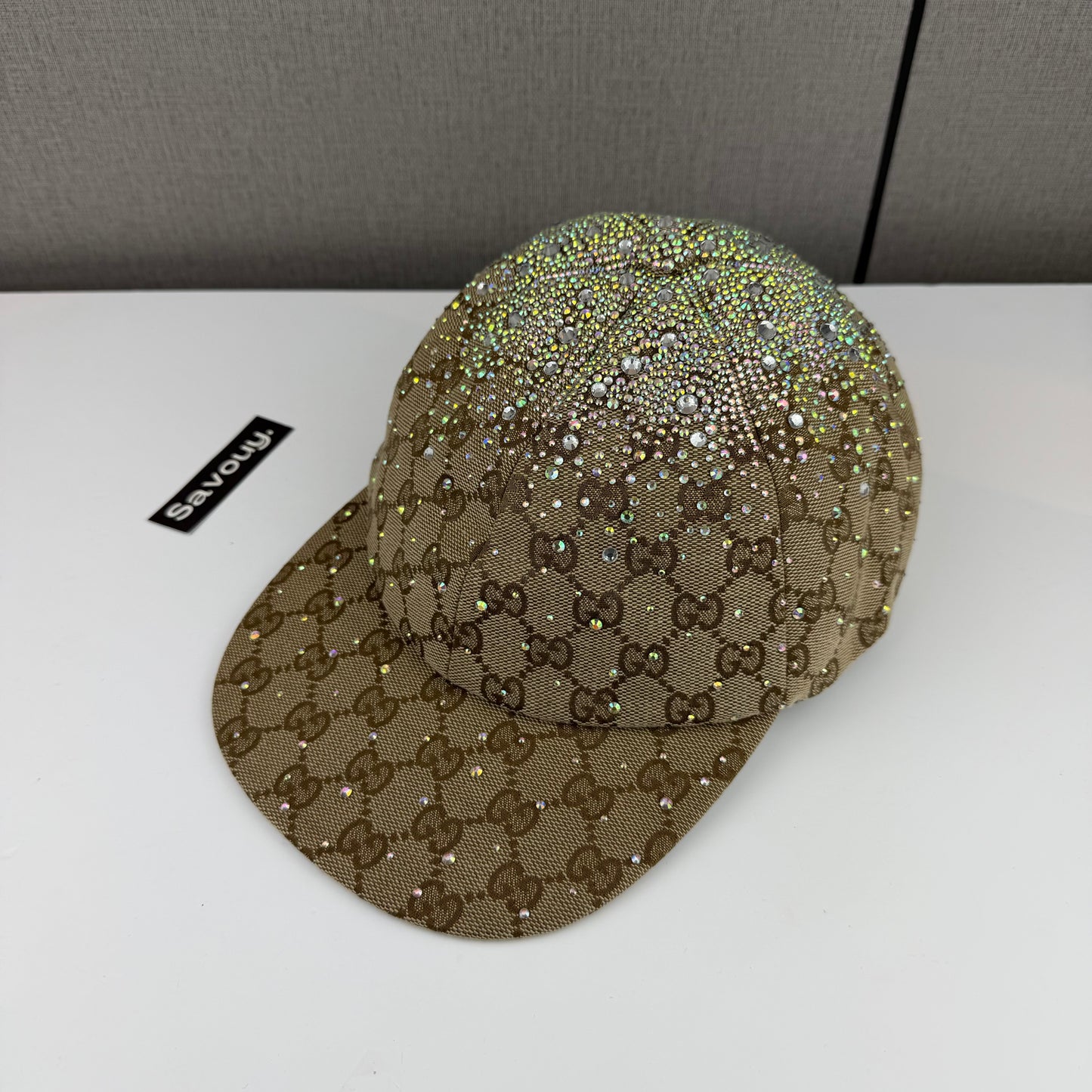 CASQUETTE GG & DIAMANT QUALITÉ TRIPLE A - AAA MARRON G288