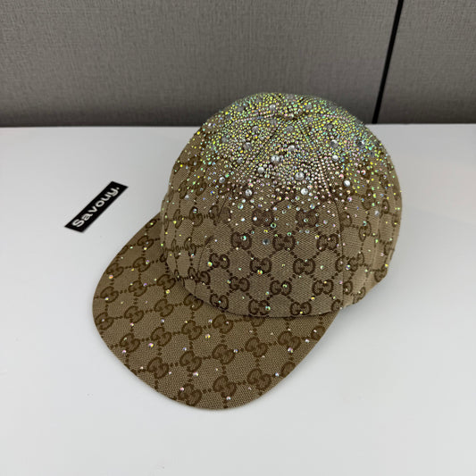 CASQUETTE GG & DIAMANT QUALITÉ TRIPLE A - AAA MARRON G288