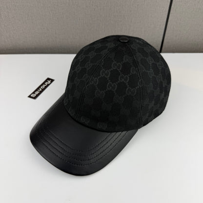 CASQUETTE GG & LEATHER QUALITÉ TRIPLE A - AAA BLACK BLACK G282