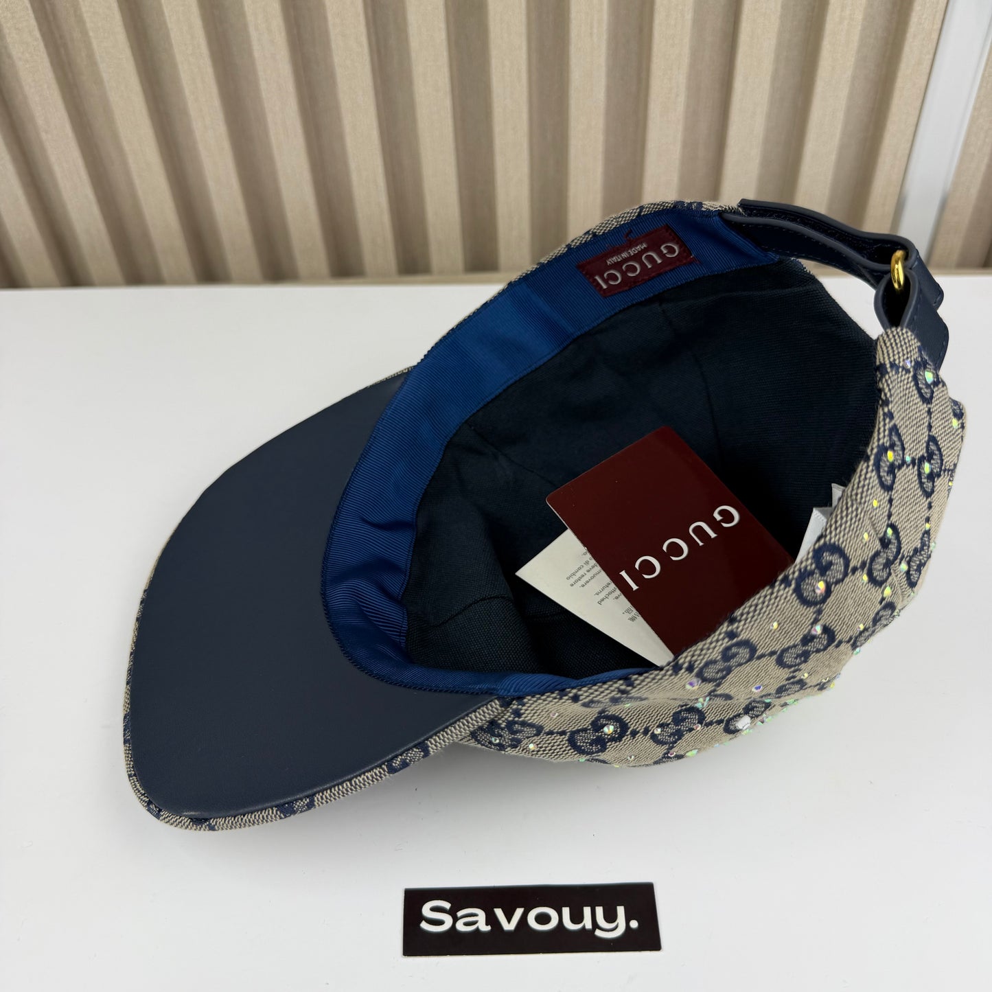 CASQUETTE GG & DIAMANT QUALITÉ TRIPLE A - AAA BLEU G286
