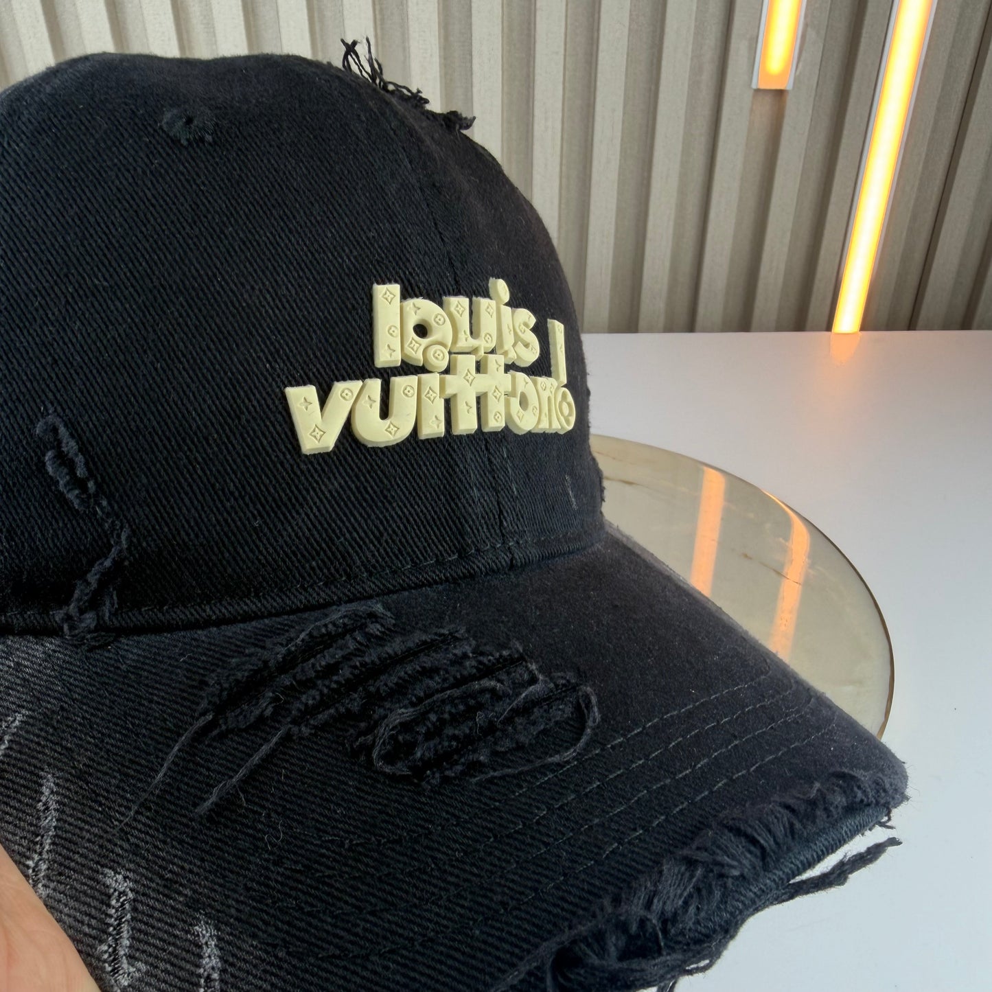 CASQUETTE LV 3D JEANS QUALITÉ SUPÉRIEURE L216