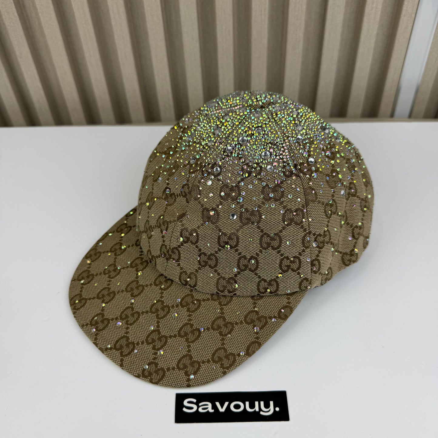 CASQUETTE GG & DIAMANT QUALITÉ TRIPLE A - AAA MARRON G288