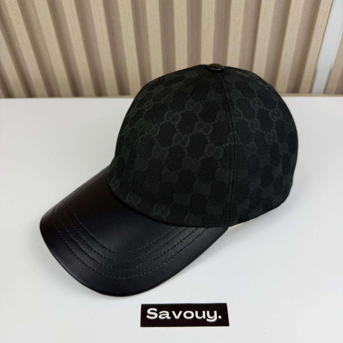 CASQUETTE GG & LEATHER QUALITÉ TRIPLE A - AAA BLACK BLACK G282