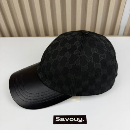 CASQUETTE GG & LEATHER QUALITÉ TRIPLE A - AAA BLACK BLACK G282