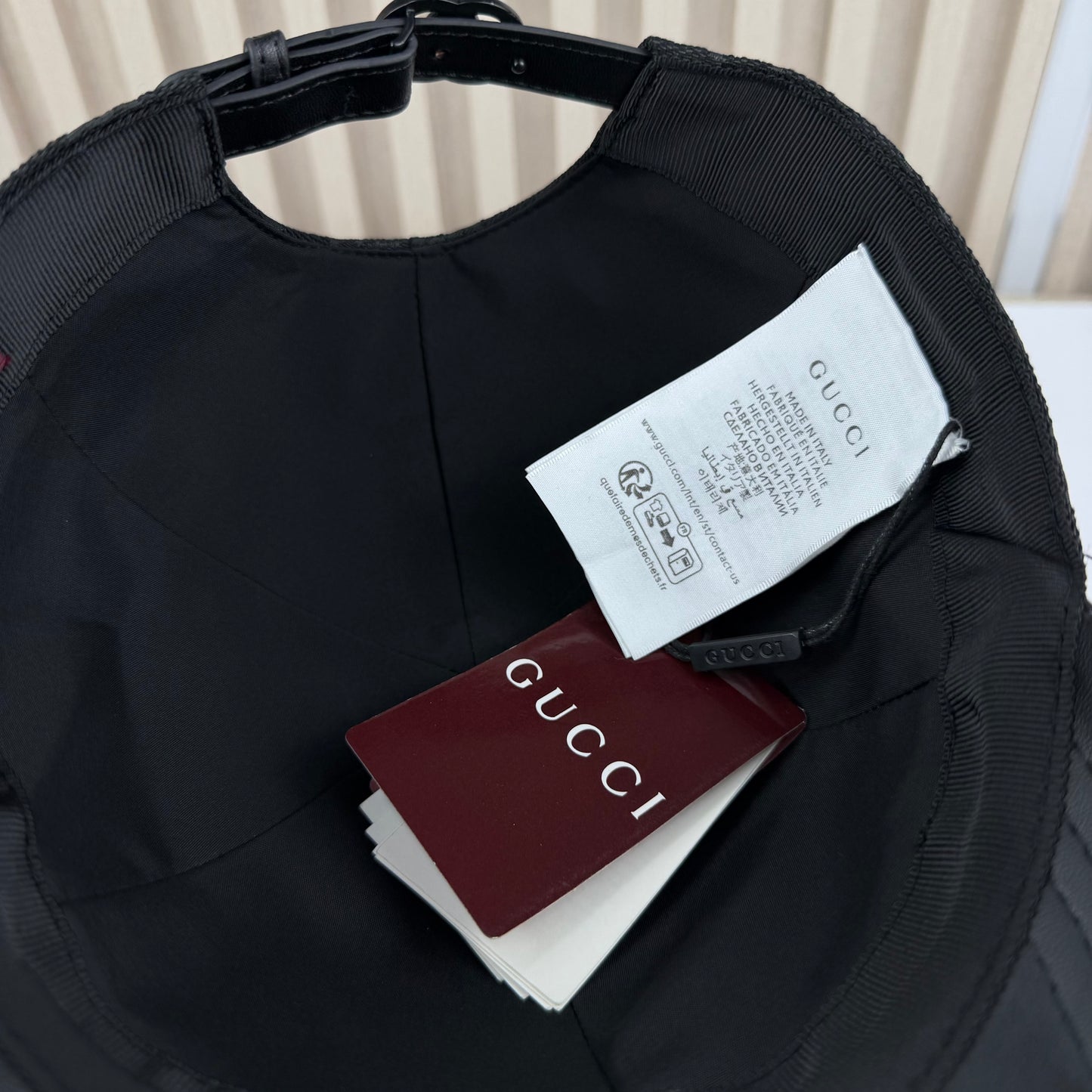 CASQUETTE GG & LEATHER QUALITÉ TRIPLE A - AAA BLACK BLACK G282