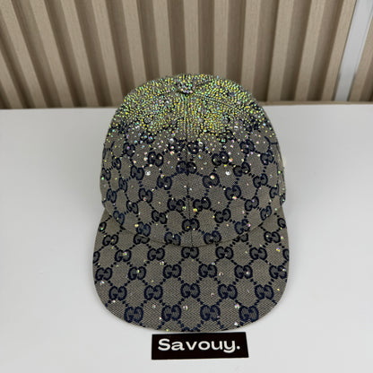 CASQUETTE GG & DIAMANT QUALITÉ TRIPLE A - AAA BLEU G286