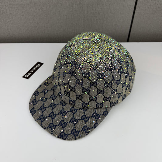 CASQUETTE GG & DIAMANT QUALITÉ TRIPLE A - AAA BLEU G286