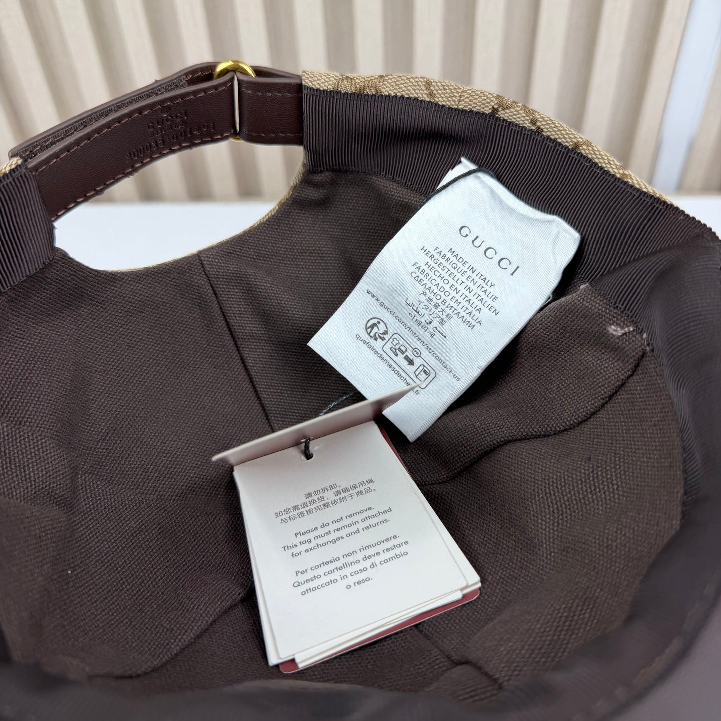 CASQUETTE GG & DIAMANT QUALITÉ TRIPLE A - AAA MARRON G288