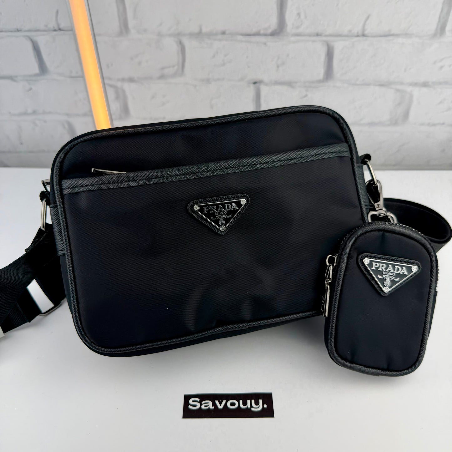 SACOCHE PRADA 2 PIÈCES QUALITÉ SUPÉRIEURE P154