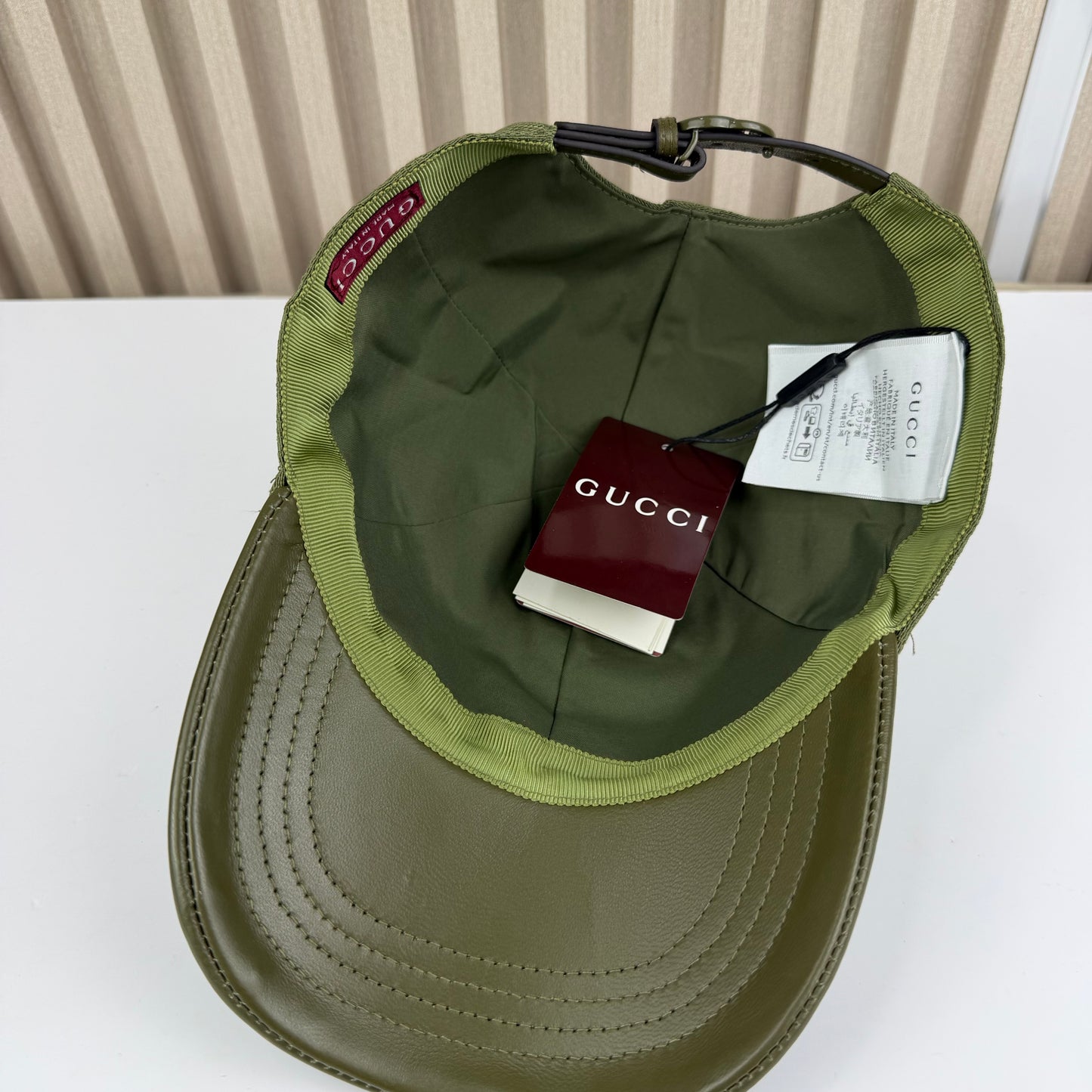 CASQUETTE GG & LEATHER QUALITÉ TRIPLE A - AAA 2 TONE G285
