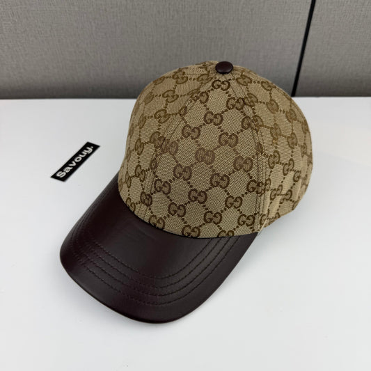 CASQUETTE GG & LEATHER QUALITÉ TRIPLE A - AAA 2 TONE G283