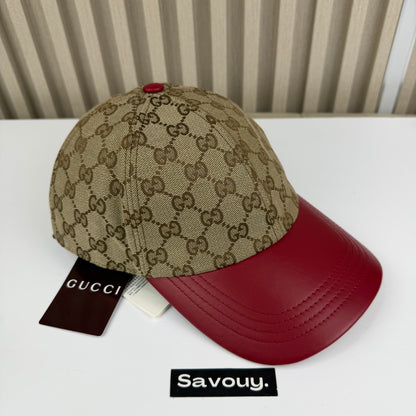 CASQUETTE GG & LEATHER QUALITÉ TRIPLE A - AAA 2 TONE G281