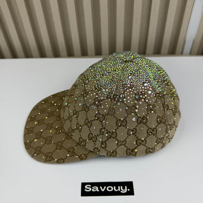 CASQUETTE GG & DIAMANT QUALITÉ TRIPLE A - AAA MARRON G288
