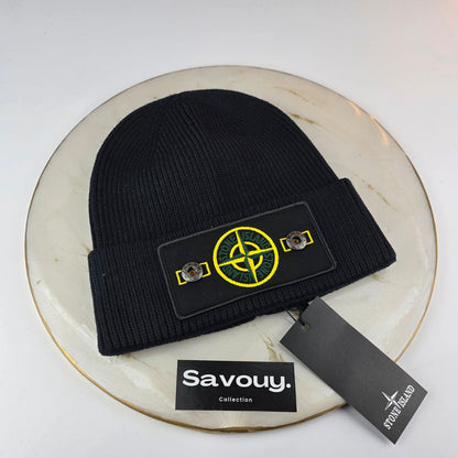 BONNET STONE ISLAND NOIR QUALITÉ SUPÉRIEURE S112